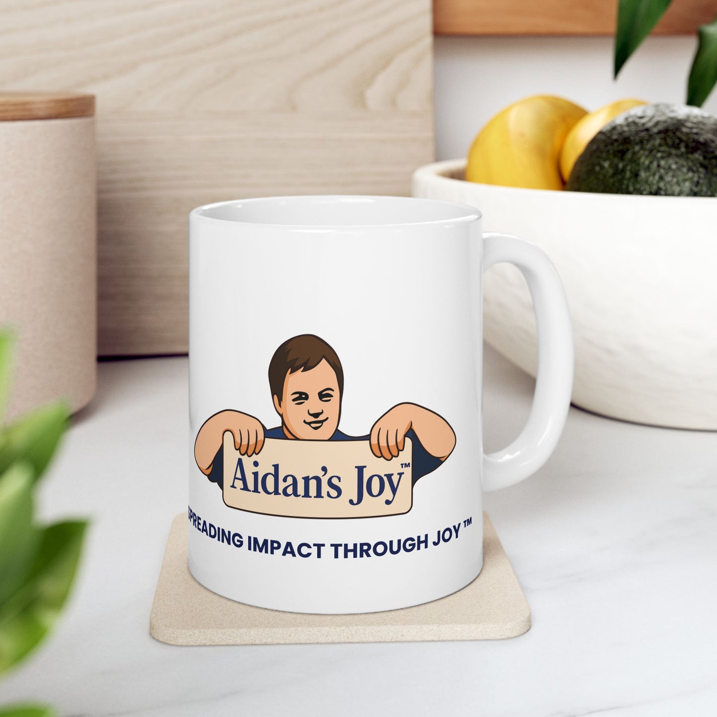 Aidan's Joy Ceramic Mug - Charity Logo Coffee Cup (11oz & 15oz)